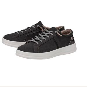 Hey Dude Women's Charcoal Canvas Sneakers with White Sole